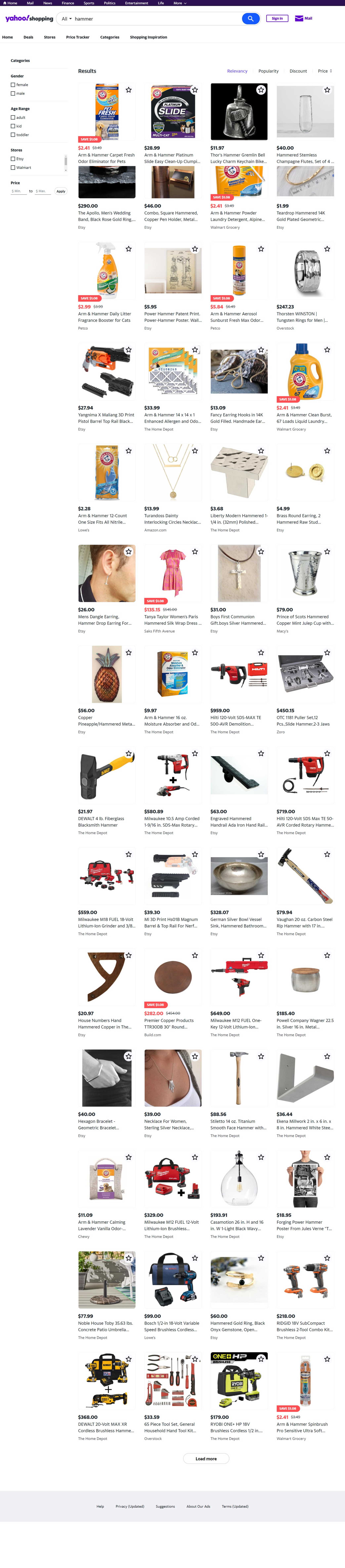 Example with p:hammer, and sorting by price and ordering as ASC sort_by: price, order_by:ASC